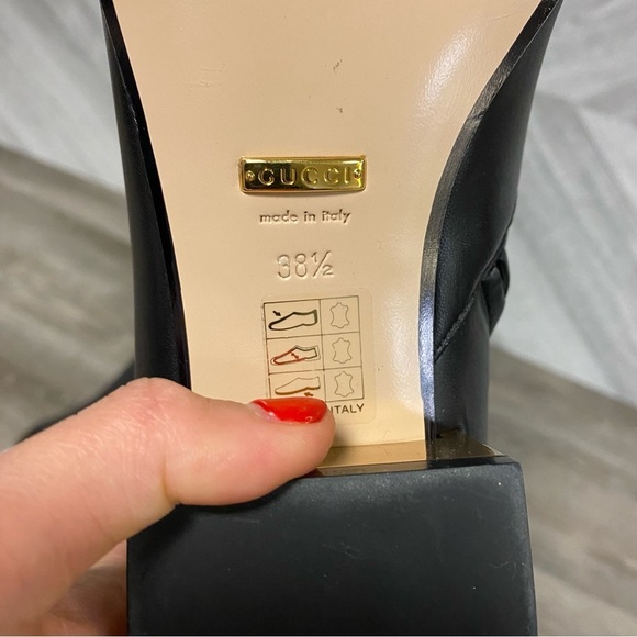 Gucci | Horsebit leather knee boot with crystals NEW - Picture 16 of 17